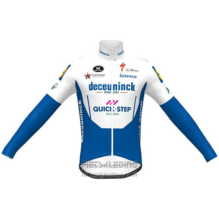 2020 Fietskleding Deceuninck Quick Step Blauw Wit Lange Mouwen en Koersbroek